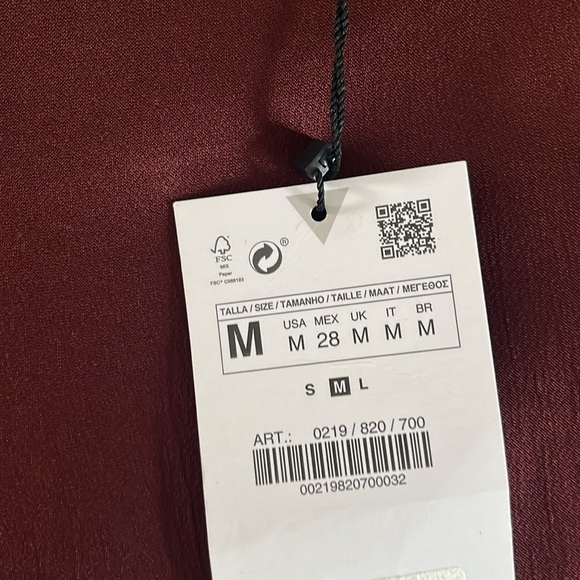 ZARA NWT Cocktail Dress with Long Sleeves / Shoulder Pads - Picture 5 of 5